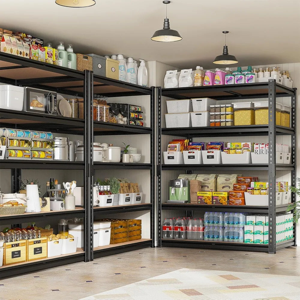 Adjustable Heavy Duty Five Tier Metal Storage Shelving for Garage and Warehouse