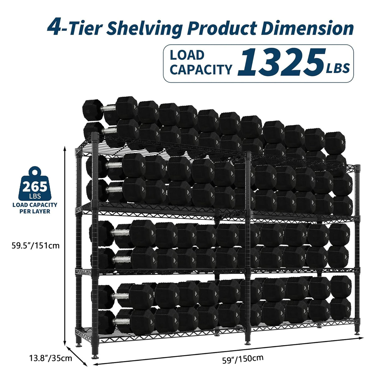 Twisterck Heavy Duty Metal Storage Shelves Adjustable Pantry Rack