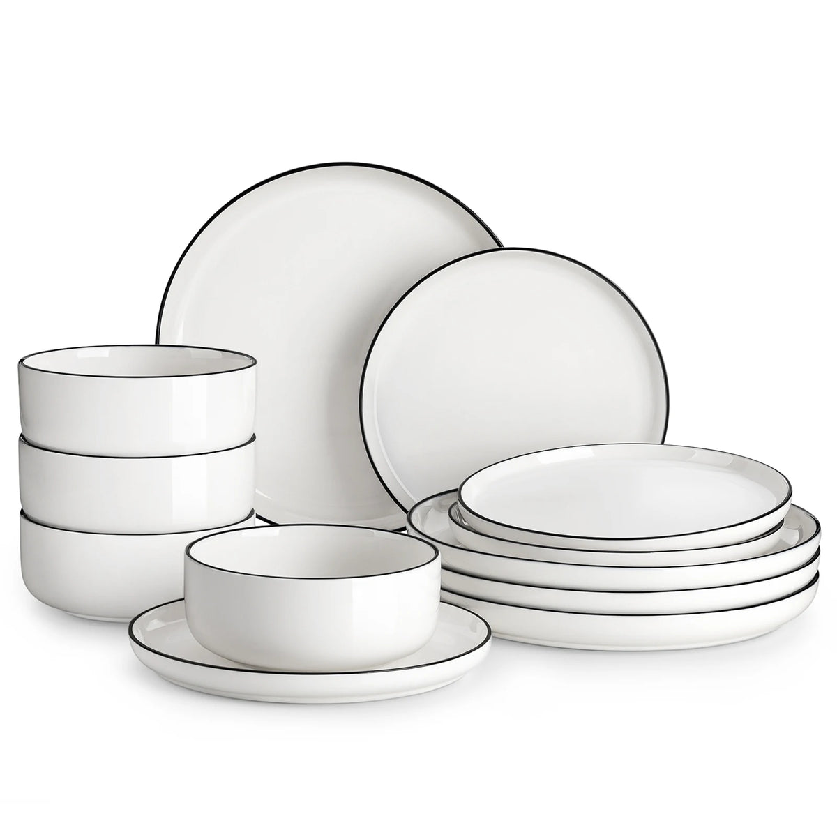 Malacasa Ceramic Porcelain Dinnerware Set