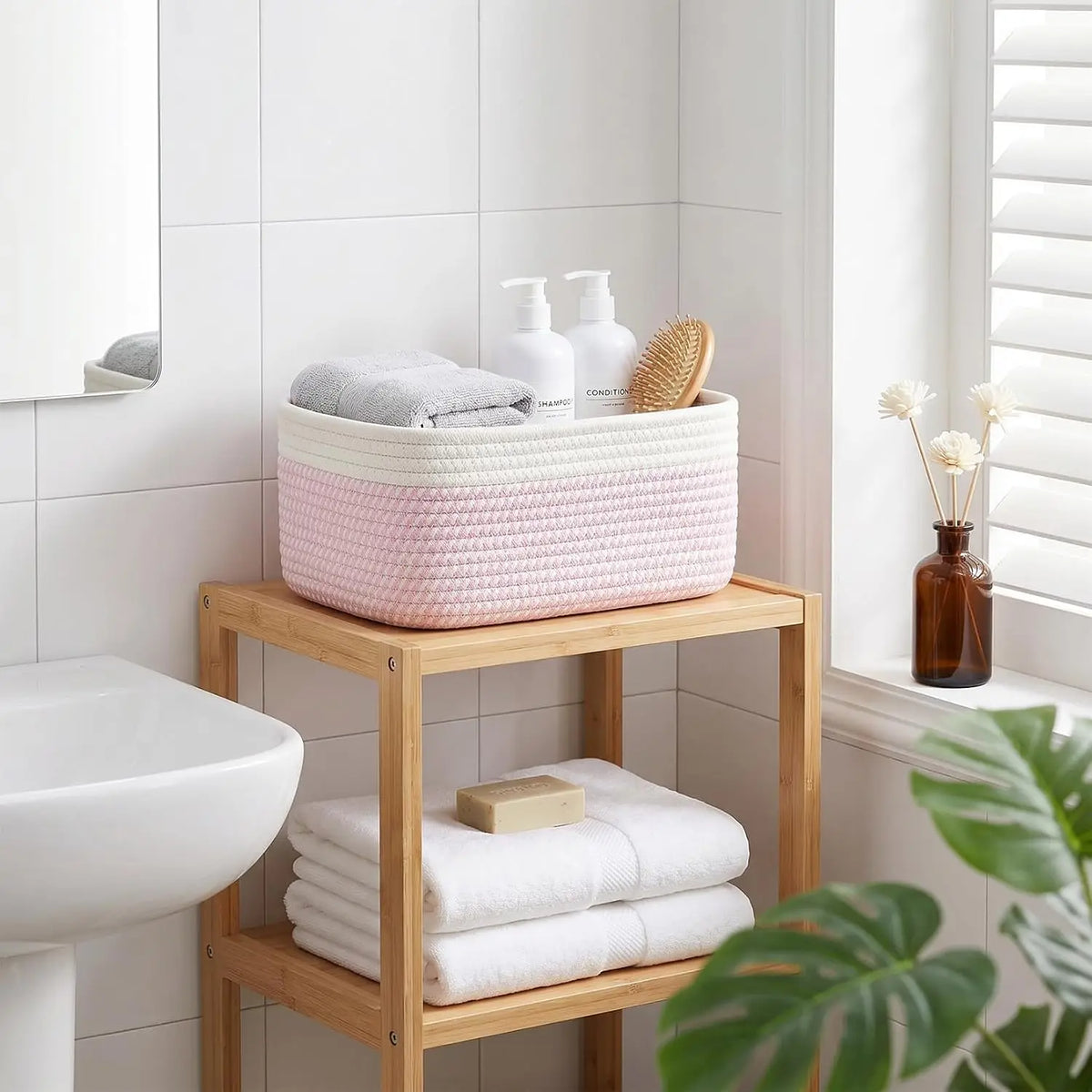 Garvee Cotton Rope Woven Storage Baskets for Home Organization
