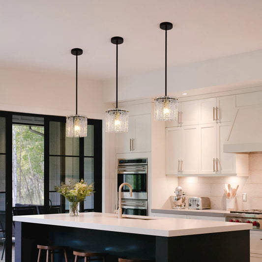 GreeLustr Crystal Glass Pendant Light Modern Luxury Ceiling Fixture
