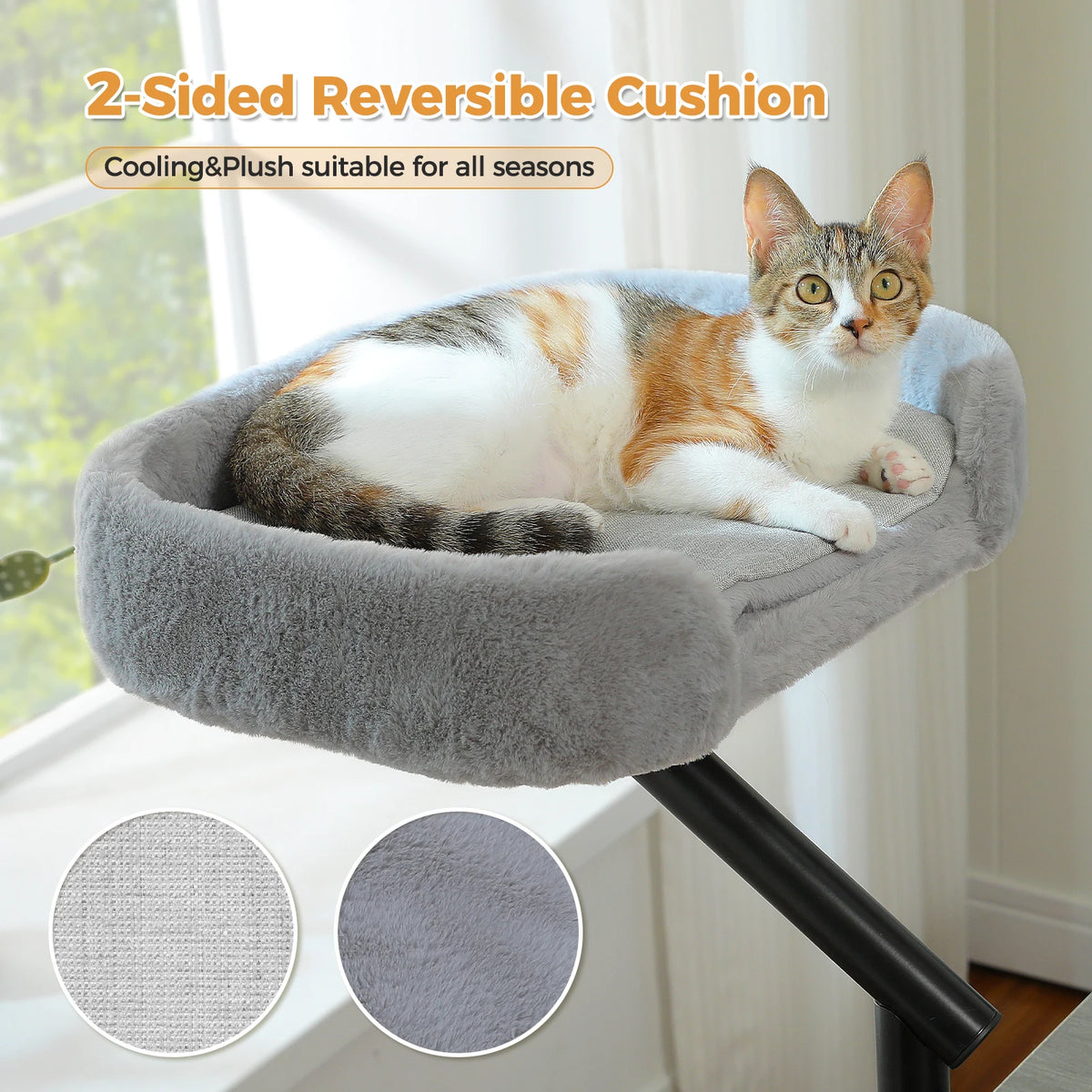 PAWZ Road Rotatable Cat Desk Bed With Adjustable Basket