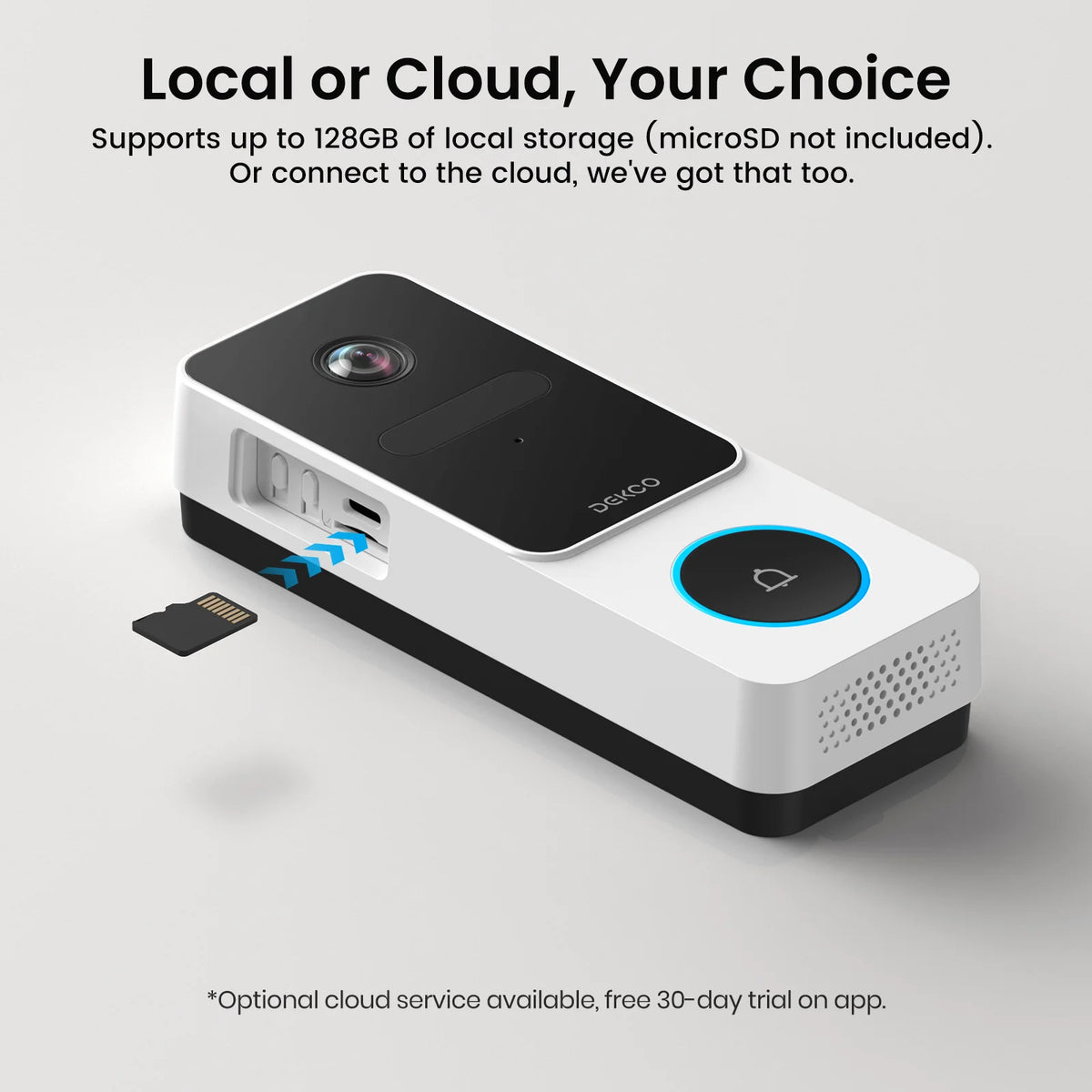 Dekco 3MP Wireless Video Doorbell With Human Detection And Alexa