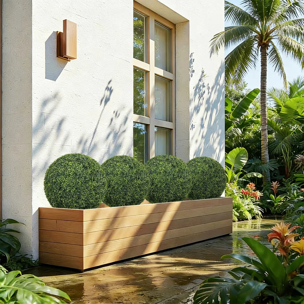 Artificial Boxwood Topiary Balls for Garden and Patio Decoration