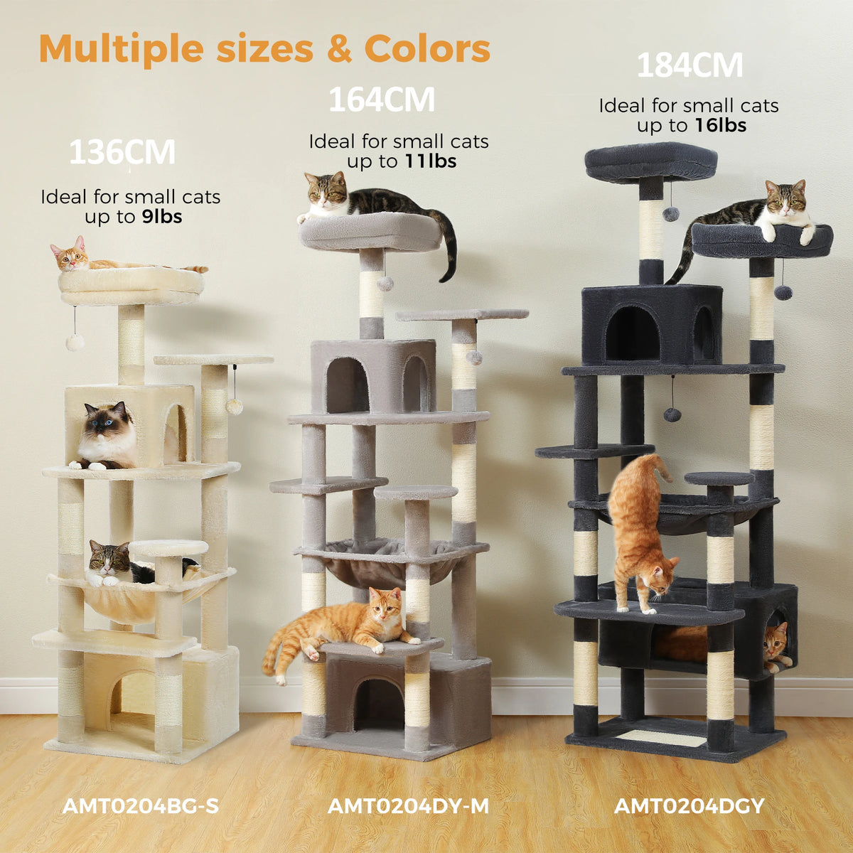 PAWZ Road Multilevel Cat Tree With Sisal Scratching Posts