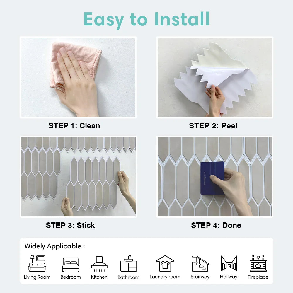 3D Hexagon Peel And Stick Wall Panels For Interior Decor