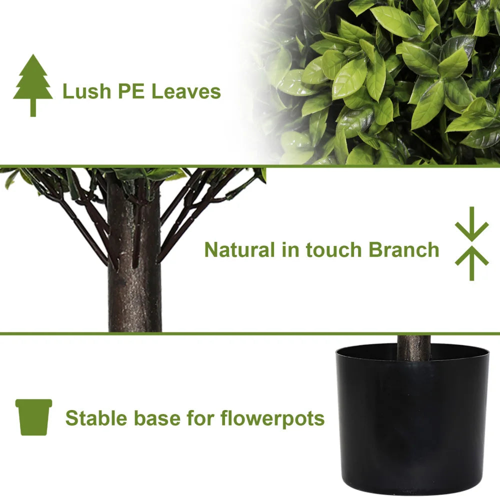 Artificial Boxwood Topiary Ball Trees For Indoor Outdoor Decor