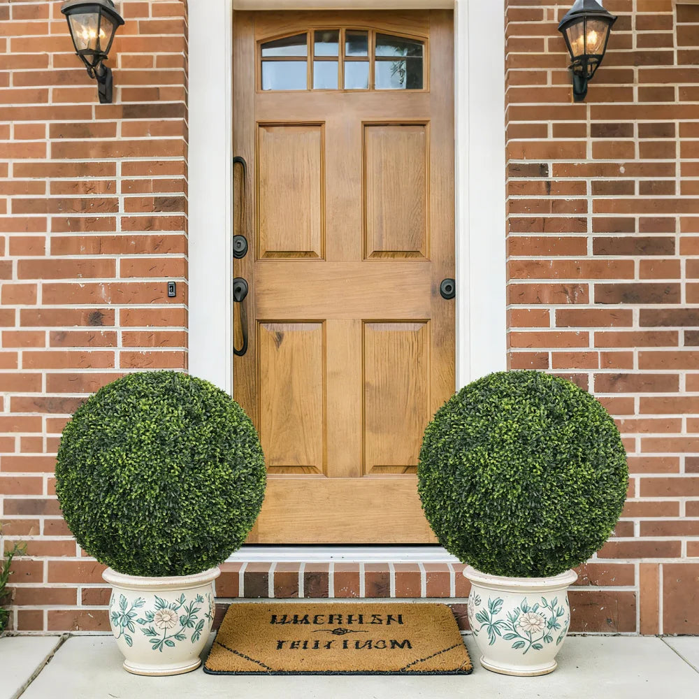 Artificial Boxwood Topiary Balls for Garden and Patio Decoration