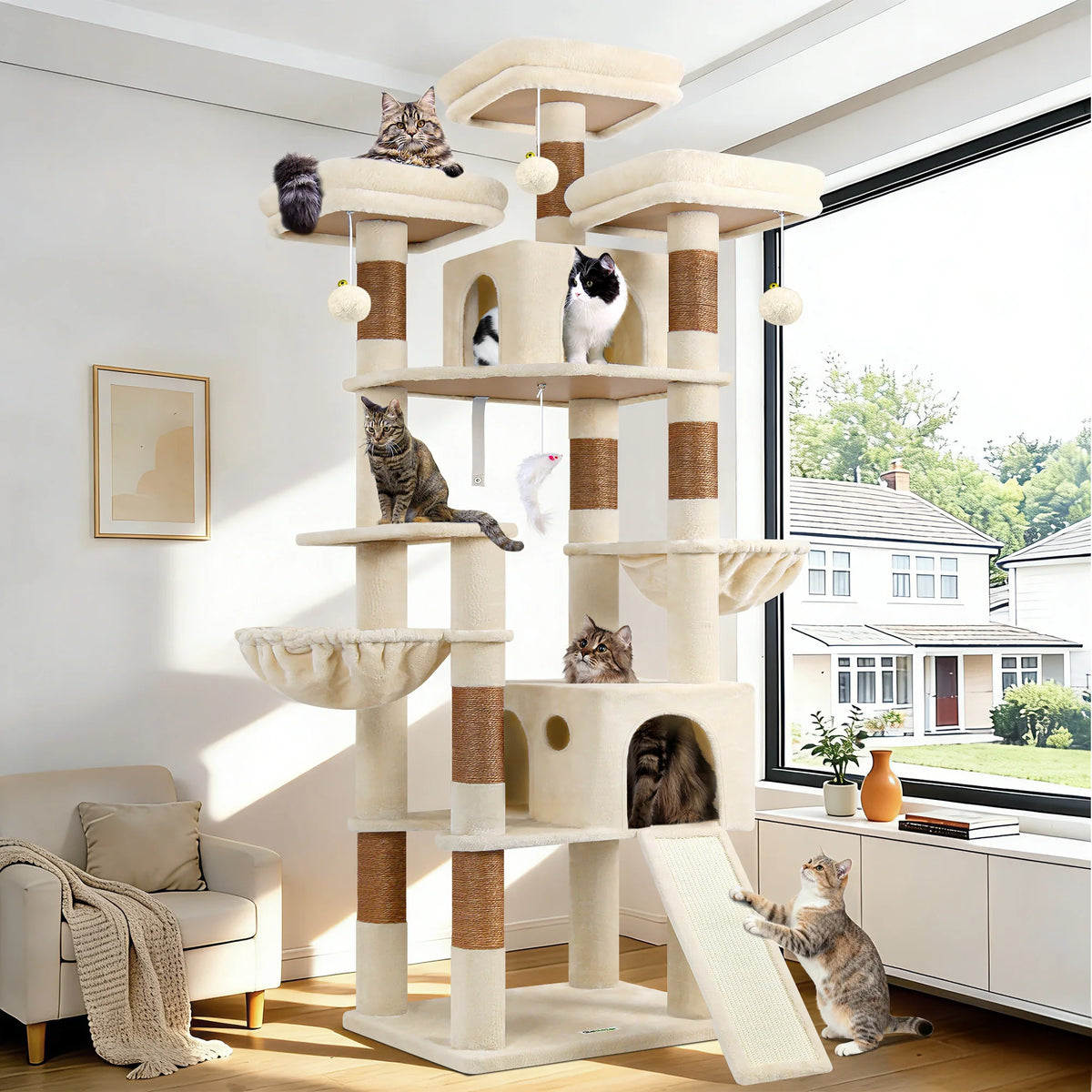 Globlazer Multi-Level Cat Tree Tower With Condos And Hammocks