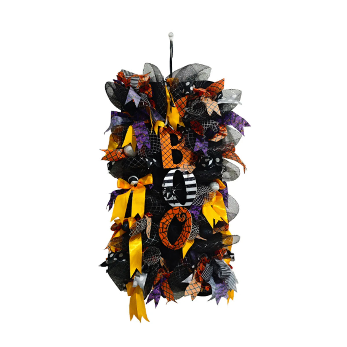Spooky Halloween Wreath Pumpkin Spiderweb Hanging Door Decor Ornament