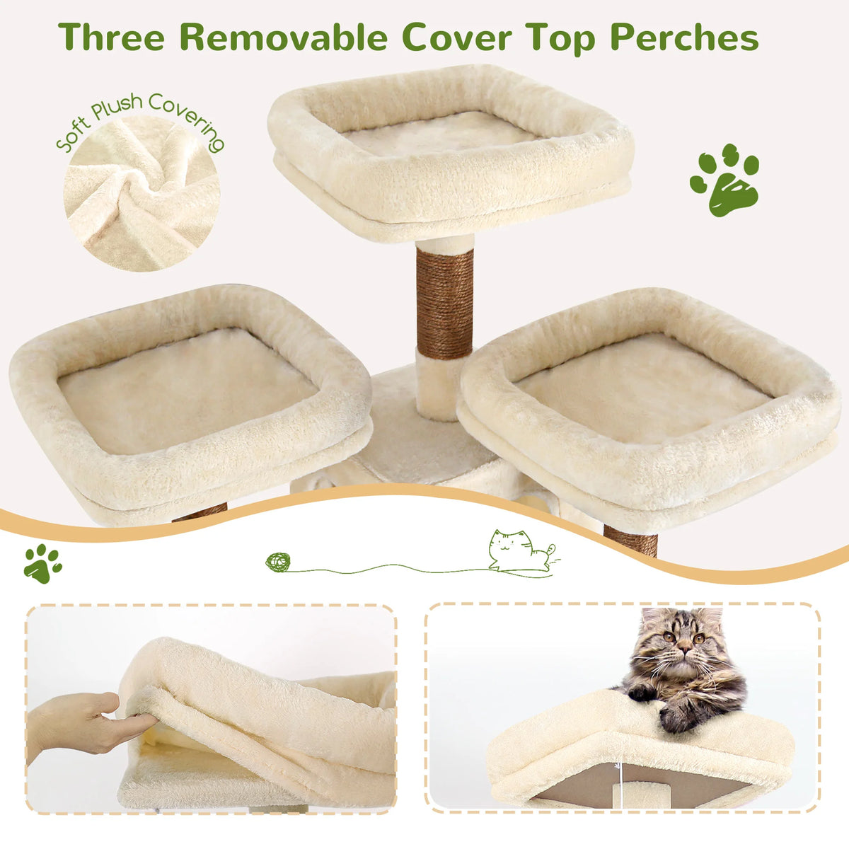 Globlazer Multilevel Cat Tree Tower With Condos And Scratching Posts